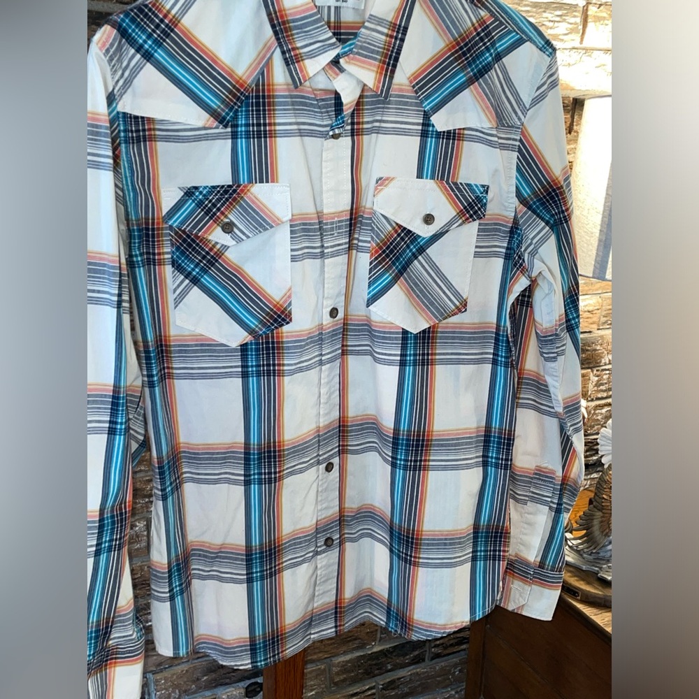Wrangler western snap up long sleeve shirt